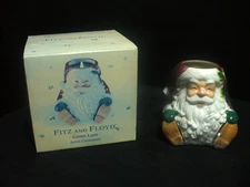 Fitz And Floyd Candy Lane Santa Candlecup New