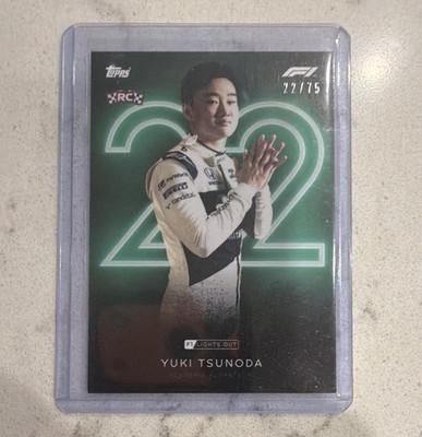 Topps F1 Lights Out Yuki Tsunoda Rookie Card #22 22/75 Scuderia AlphaTauri
