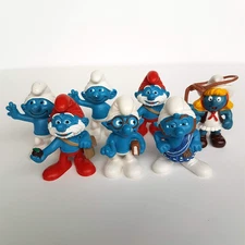 SMURFS Schleich Peyo Action Figures COWGIRL PAPA KILT BOOK Germany Am Limes Toys