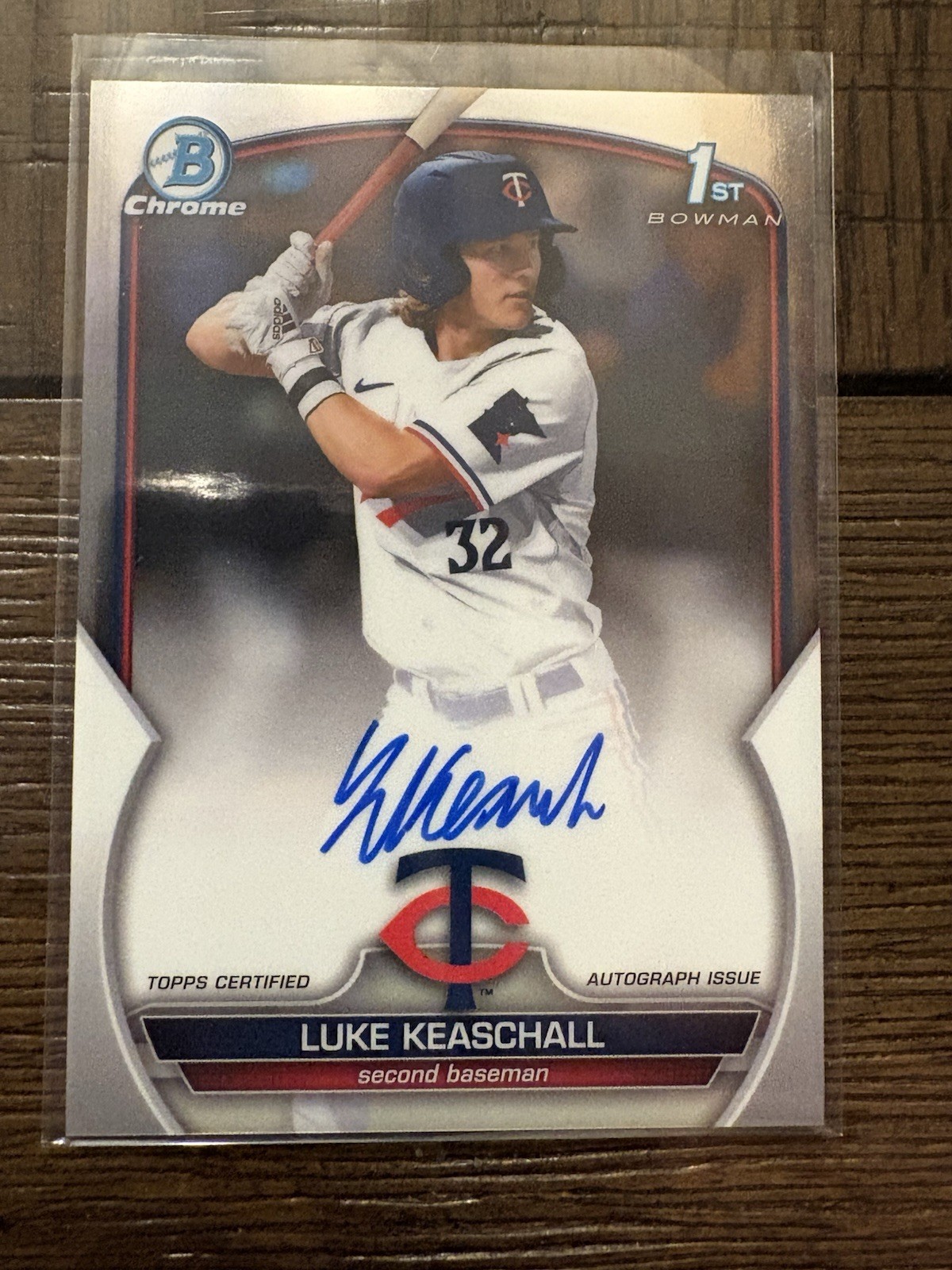 2023 Bowman Draft Luke Keaschall 1st Bowman Chrome Auto CDA-LK Minnesota Twins