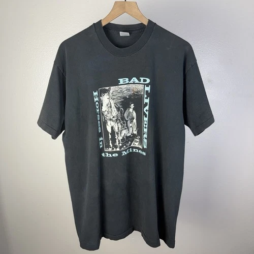 90’s Bad Livers Horses In The Mines Faded Single Sti Vintage vintage concert t-shirt, vintage, size XL, single stitch, B+ condition