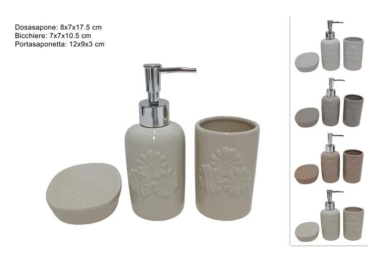 MIFXIN Set di 2 distributori di sapone in vetro con vassoio e spazzola