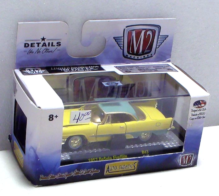 M2 Machines Gold Chase 1957 DeSoto Fireflite 1:64 Diecast 1/750 - Image 2 of 3