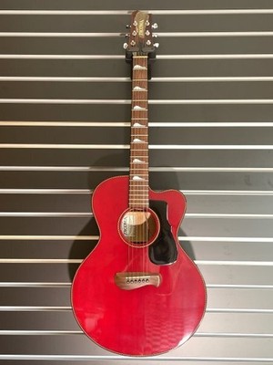 Acoustic Guitar Tacoma EF21C Candy Apple Red Made in USA S/N