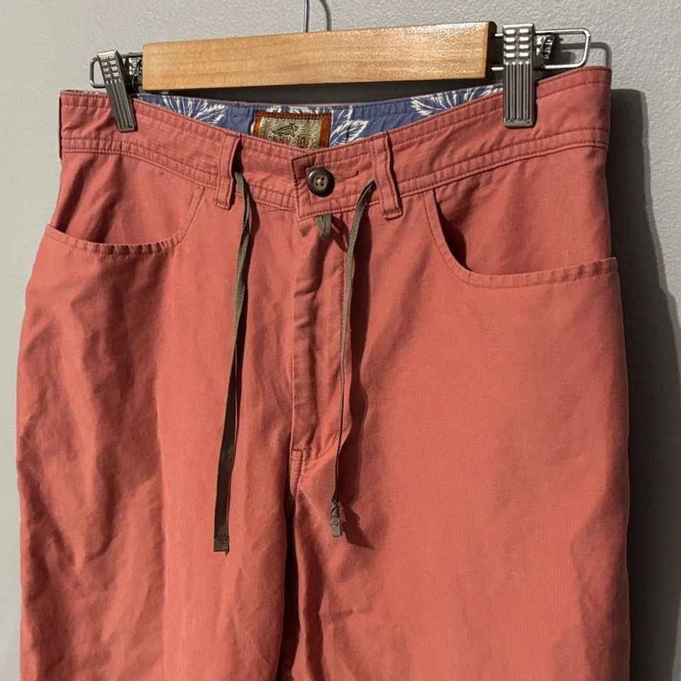 Horny Toad pants Women's size 6 Coral salmon Chinos cropped - Image 3 of 4