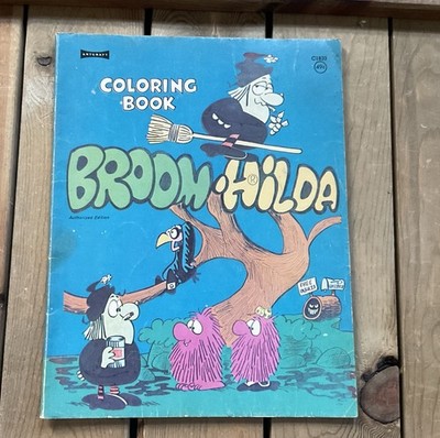 Vintage 1974 Broom Hilda Comic - Coloring Book Artcraft Used