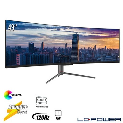 LC-Power - Monitor LC-M49-DQHD-120-C-Q - 49'', DQHD-Auflösung, 120Hz, QLED-VA