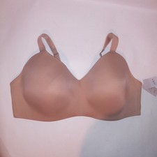 Auden Bra 46DD Beige Solid Convertible Straps Lightly Lined Wirefree NWT