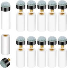 Screw On Cue Tip,10 Pack 12mm Pool Sticks Replacement Kit for with white