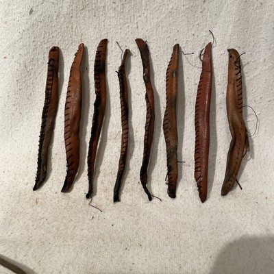 8 Antique Victorian Hand Sewn Leather Hair Curlers + Bendable | eBay