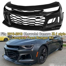 New Front Bumper Cover Conversion with Lip For 2016-2018 Chevy Camaro ZL1 Style