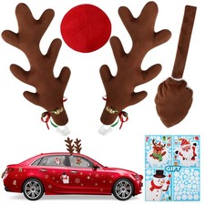 Branch-Shaped 16" Christmas Antlers for Car - Brown Christmas Reindeer Car Ki...
