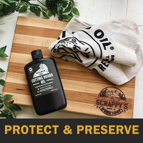 WALRUS OIL - Olio per tagliere e legno blocco macellaio, 8 8 oz (1/2 pinta) - Foto 4 di 8