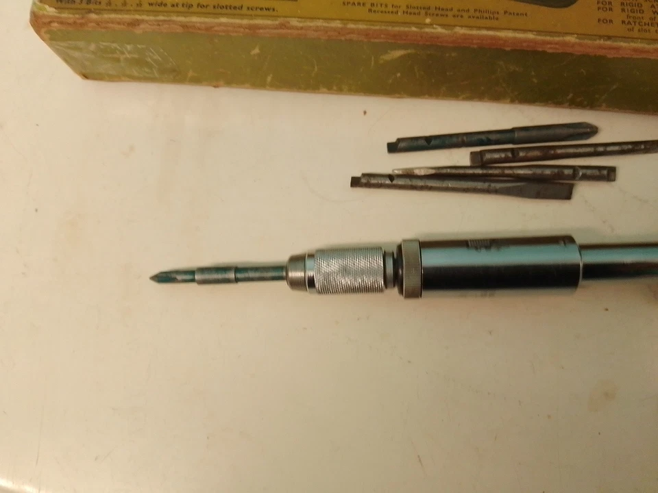 Stanley Yankee 135A Vintage Spiral With 5 Bits Made In Sheffield - Image 2 of 4