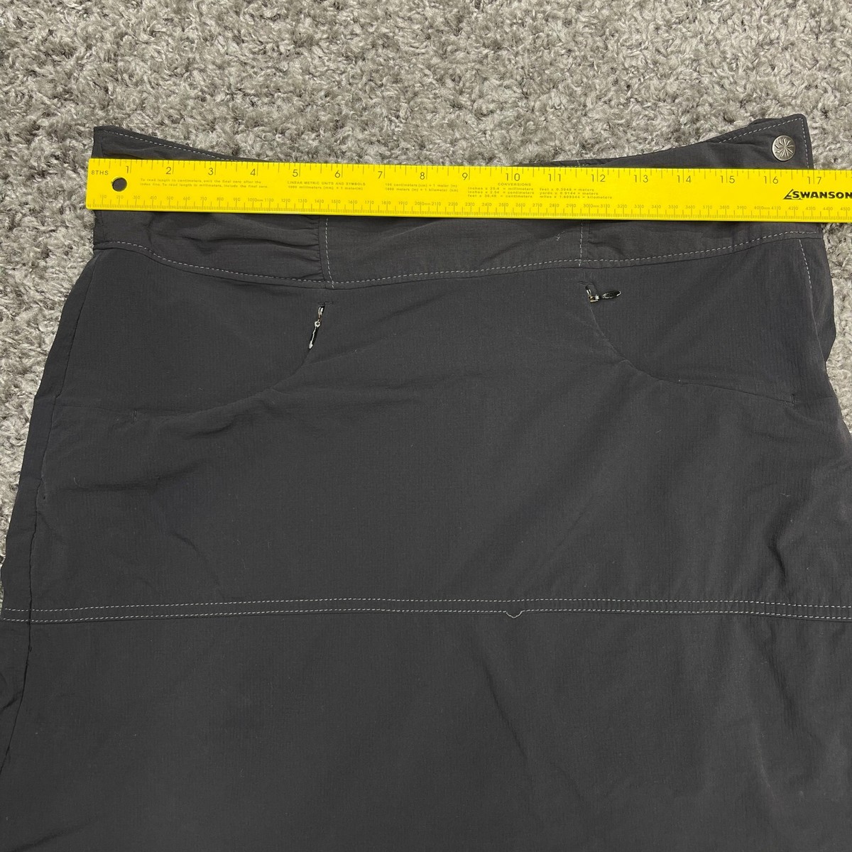 ATHLETA Jupe Palissade Noire 10 Jupe Short Poche Fermeture