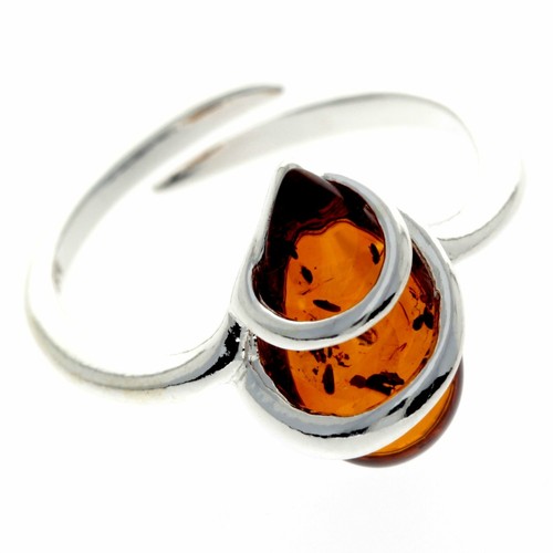 925 Argent Sterling & Ambre Baltique Véritable Fleurs Goutte Pendantes