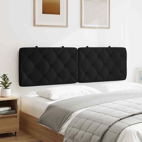 vidaXL Headboard Cushion Black 152 cm Queen Velvet HEE - Picture 4 of 10