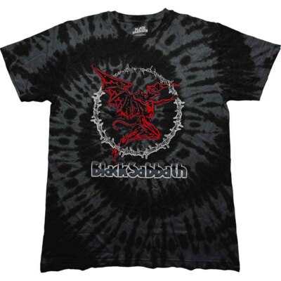 Black Sabbath Red Henry T-Shirt Black New
