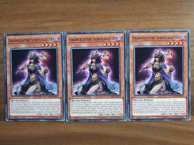 3x Yu-Gi-Oh! SOFU-DE013 Grabwächters Spiritualistin Common, NM, DE 1st Ed
