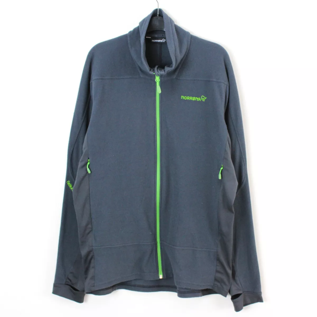 NORRONA Falketind Warm1 Jacket Full Zip men XL Fleece Polartec Jumper Cool Black