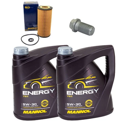 Motoröl Set MANNOL 5W-30 8 Liter + Ölfilter + Schraube für Mercedes E-Klasse T