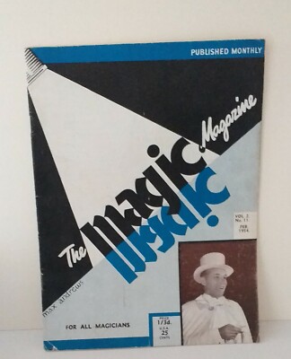 MAGIC MAGAZINE MAX ANDREW'S FEBRUAR 1954 Featured magician CROCHET