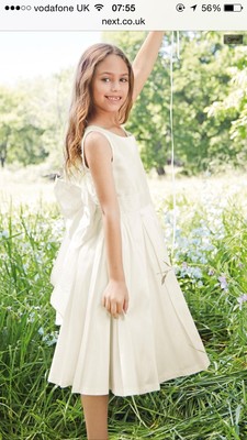 Girls Next Signature Ivory Silk Bow Flower Girl Dress Age Years