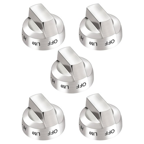 For Samsung Stove Replacement Knobs Set of 5 DG9400945A Stainless Steel