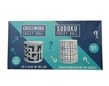 Fizz Creations Crossword and Sudoku Toilet Paper Roll Novelty Gag Gift 