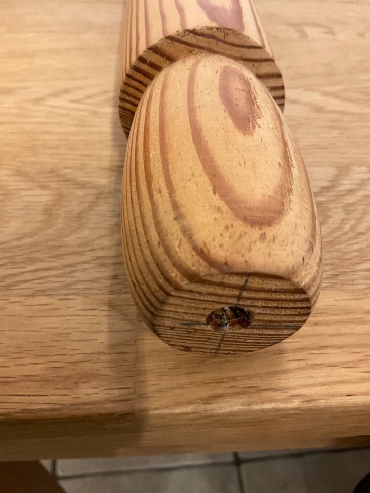 Large 14.T handcrafted wooden rolling pin, farmhouse kitchen eBay