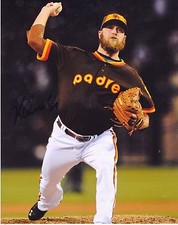 KEVIN QUACKENBUSH   SAN DIEGO PADRES    ACTION SIGNED 8x10