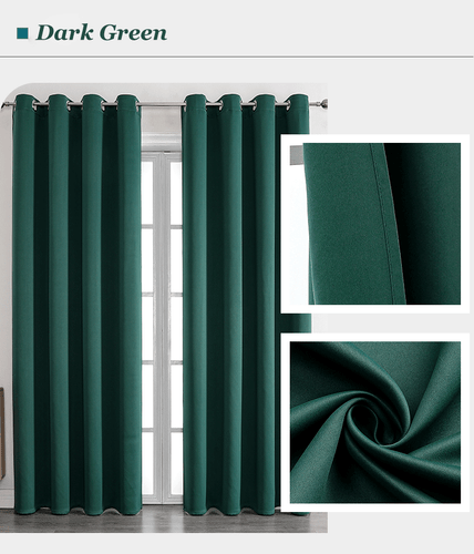 2X Blockout Curtains Blackout Window Curtains Draperies Pair Eyelet for Bedroom - Bild 40 von 54