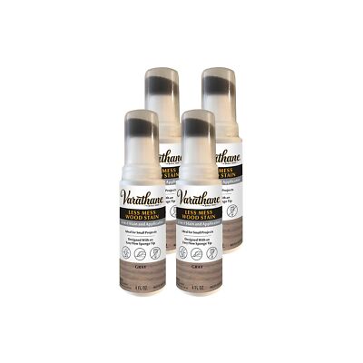 Varathane 4 Ounce 4 Pack Gray Less Mess 2 in 1 Wood Stain and Applicator