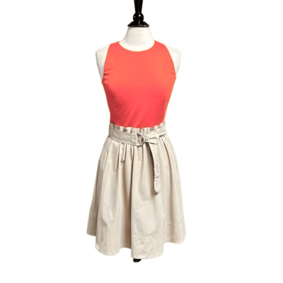 akris punto orange dress Akris Punto Size 6 Sheath Dress Sleeveless Rusty Orange Color Made In Romania