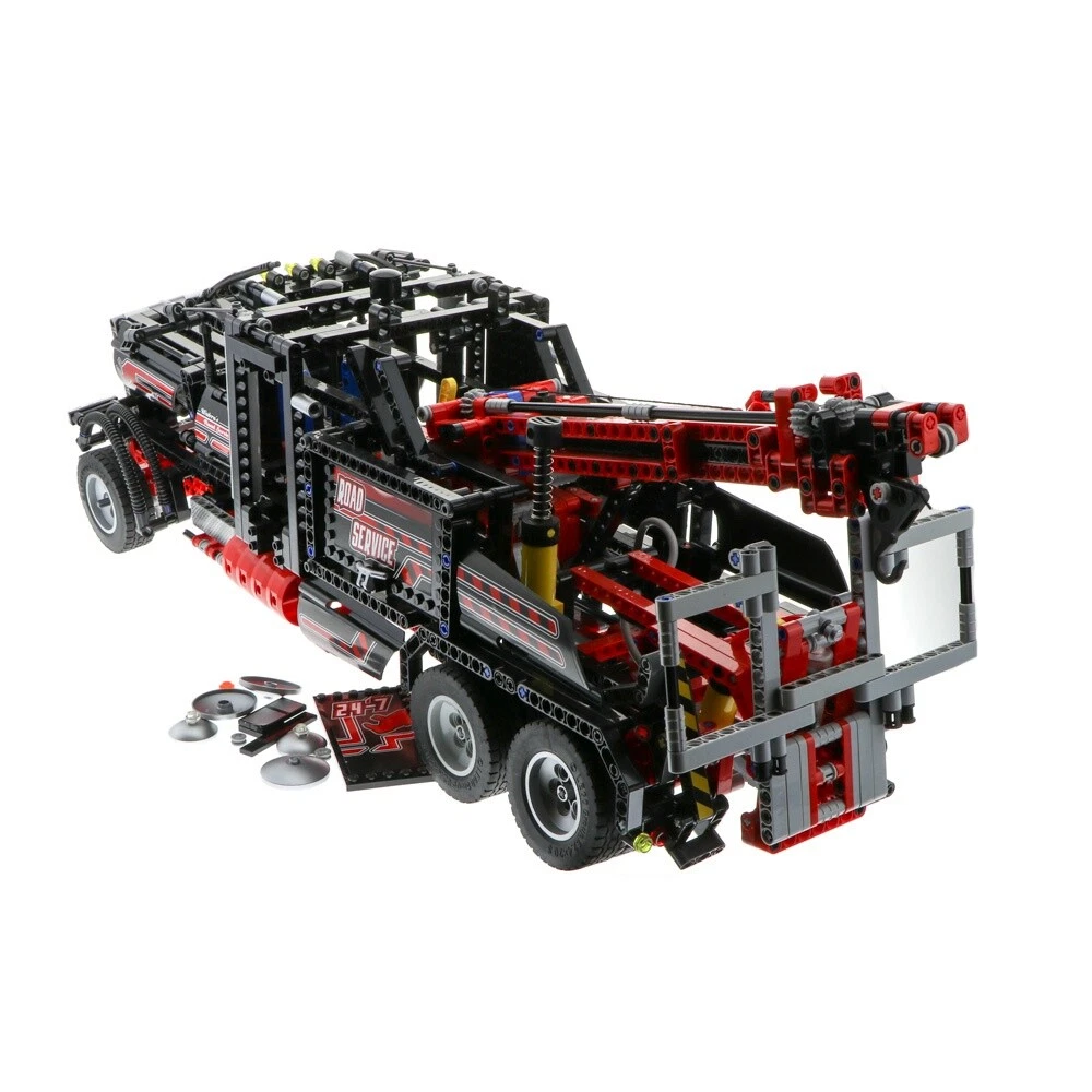 1x Lego Technique Set Auto Remorquage Chariot Camion 8285 Noir Incomplète