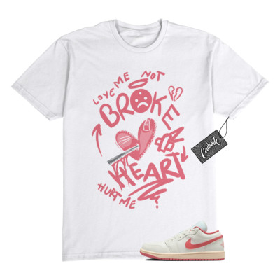 1 White Guava Ice Pink Salt Sail Low T Shirt Match BROKEN