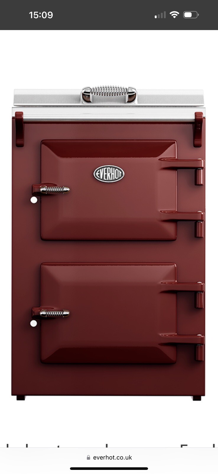 Everhot 60 Eco Range Stove, Burgundy Red 2015 eBay