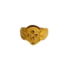 22K/18K Real Certified Yellow Gold Flower Design Kids Ring