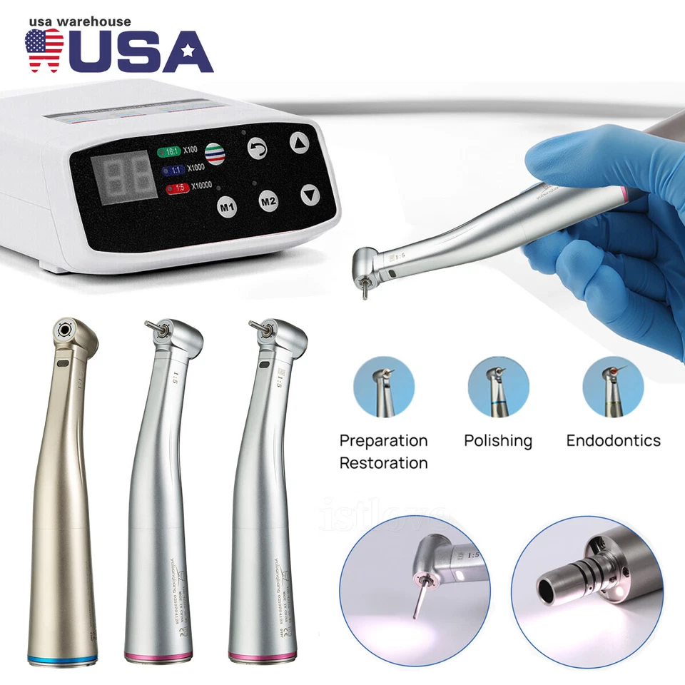 Micro motor eléctrico LED dental sin escobillas estilo NSK/pieza de mano creciente UPS Foto 2 de 4