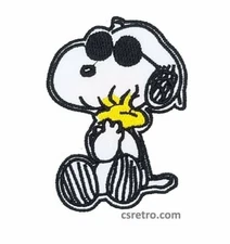Joe Cool Snoopy Woodstock Vintage Retro Iron on Patch Applique Embroidered 