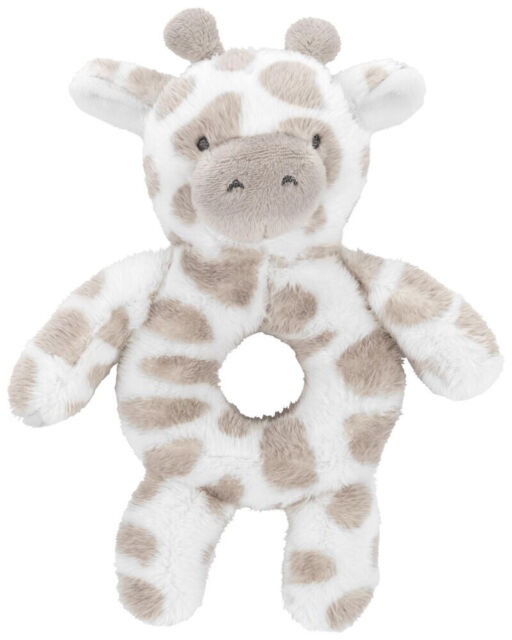 New w/ Tags - Carter&#039;s White Spotted Giraffe Baby Rattle Plush Toy
