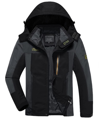 Men's Lightweight Outdoor Hiking Climbing Jacket Waterproof Full-Zip Hooded Coat - Picture 11 of 62