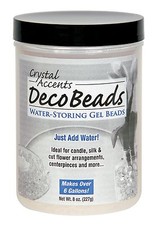 Red water storing gel beads for flowers vases 8oz Jar makes 6 Gallons