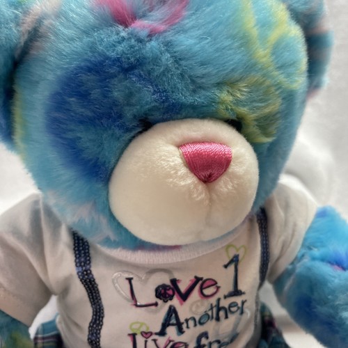 Peluche Costruisci un Orso Blu Rosa Pace 14" Peluche con Completo - Foto 2 di 8