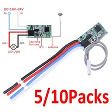 5/10pcs DC 3.6V-24V 1CH Relay Wireless RF Remote Control Switch Receiver Module