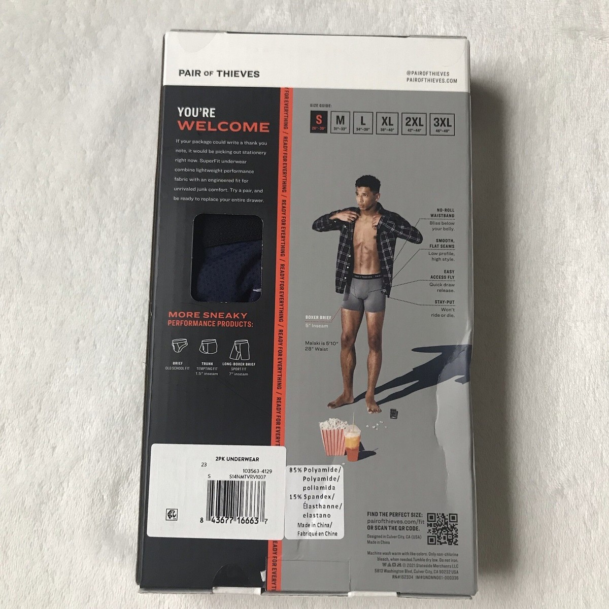 Pair of Thieves Men's Blue SuperFit Mesh Magic Boxer Brief 2 Pack