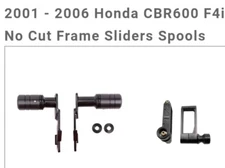 T-Rex Racing No-Cut Frame Sliders & Spool Adapters- Honda CBR600 F4i 2001-2006