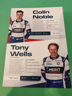 Colin Noble / Tony Wells Karte - Asian Le Mans Series - 15*21 Cm