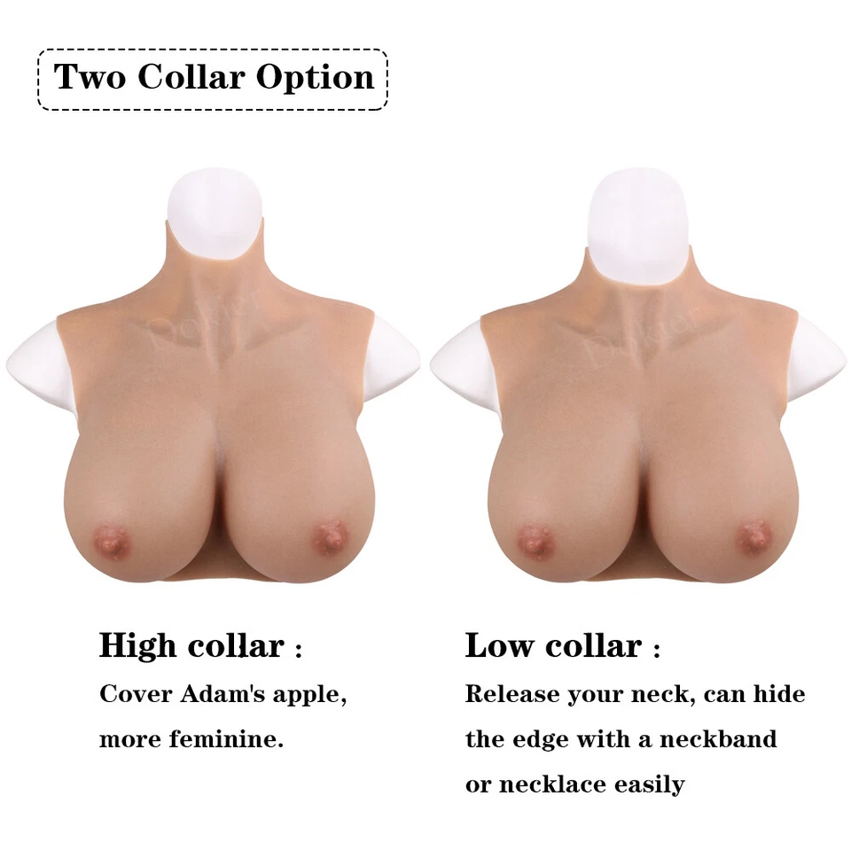 Realistic Silicone Breast Forms Breast Plate Fake Boobs B-H Cup For Crossdresser - Image 4 of 4
