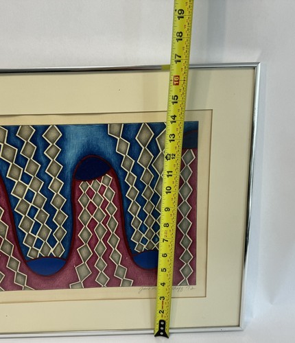 Signed Jane Moore Degraff 70s Abstractionist Chicago Imagist Style Lithograph - Picture 8 of 10